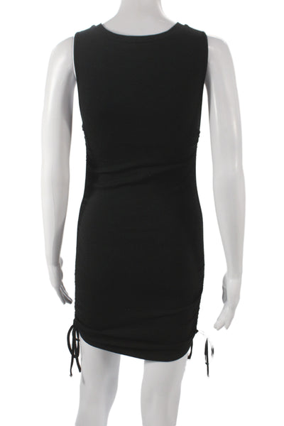 Steve Madden Women Bodycon Black Dress Sleeveless Crew Neck Size M