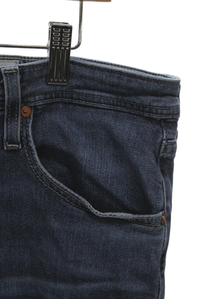 AG Adriano Goldschmied Mens Straight Blue Cotton Jeans Button Size 34