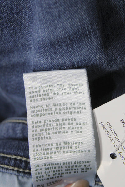 AG Adriano Goldschmied Mens Straight Blue Cotton Jeans Button Size 34