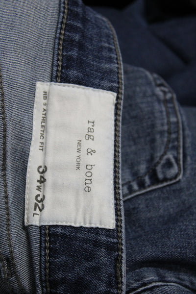 Rag & Bone Mens Straight Jeans Blue Cotton Button Fly Size 34