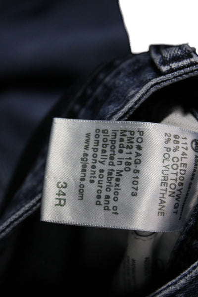 AG Adriano Goldschmied Mens Straight Blue Jeans Size 34