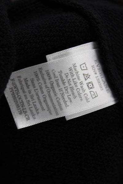 Everlane Womens Black Crewneck Organic Cotton Long Sleeve Sweatshirt Size S