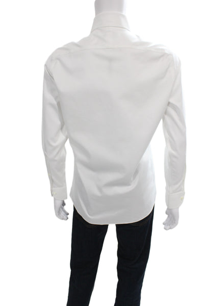 Proper Cloth Mens Cotton Long Sleeve Button Up Shirt White Size M