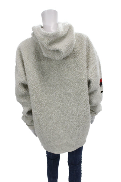 Cactus Jack Unisex Adults Ivory Pullover Hoodie Graphic Drawstring Size L