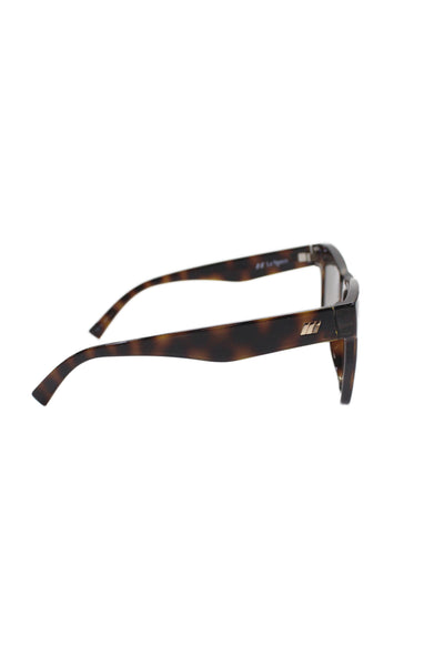 Le Specs Womens Tortoise Shell Print Oversized Square Sunglasses Brown