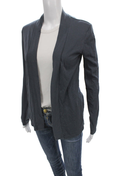 J Crew Women Cardigan V-Neck Gray Long Sleeve 60% Cotton Casual Size XS