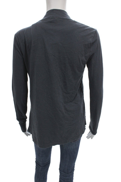 J Crew Women Cardigan V-Neck Gray Long Sleeve 60% Cotton Casual Size XS
