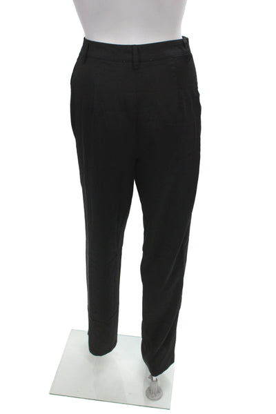 More To Come Womens Dress Pants Black Button 3% Spandex Size XS
