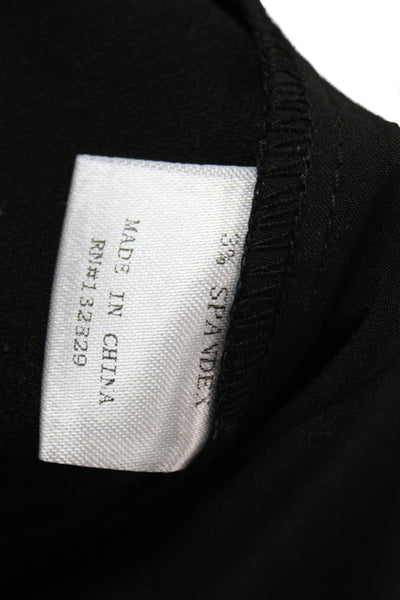 More To Come Womens Dress Pants Black Button 3% Spandex Size XS