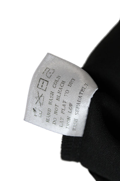 More To Come Womens Dress Pants Black Button 3% Spandex Size XS