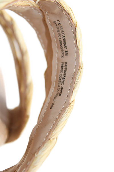 Steve Madden Womens Multi-Strap Platform Sandals Beige Size 8M