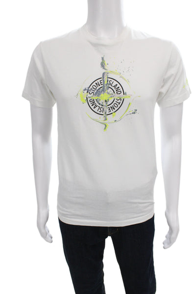 Stone Island Mens Graphic Logo Cotton Crew T-Shirt Size S