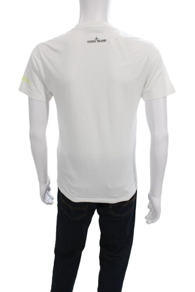 Stone Island Mens Graphic Logo Cotton Crew T-Shirt Size S