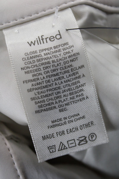 Wilfred Womens Ivory Cropped Pants 100% Polyurethane Button Size 4