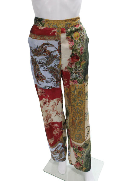 Zara Womens Multicolor Floral Jogger Pants Pull On Polyester Size XS