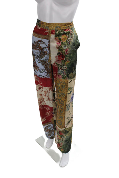Zara Womens Multicolor Floral Jogger Pants Pull On Polyester Size XS
