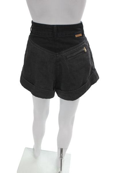 Zimmermann Womens Utility Black Cotton Shorts Size 0