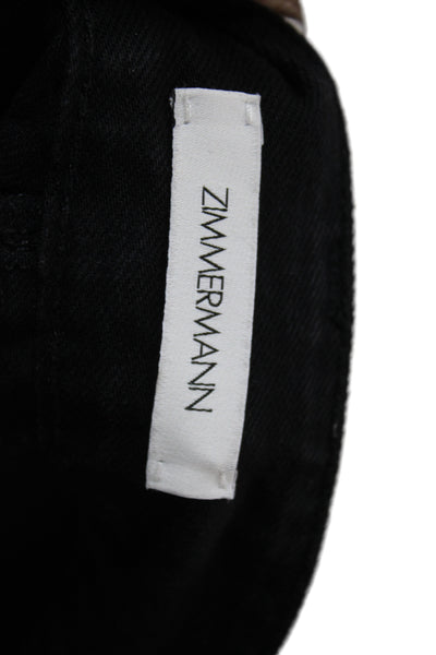 Zimmermann Womens Utility Black Cotton Shorts Size 0