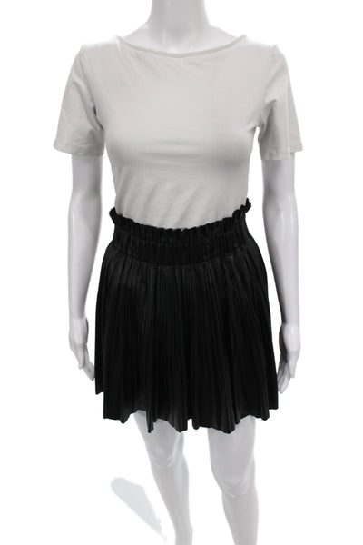 Zara Women Mini Black Knee Length Skirt Polyester Size S