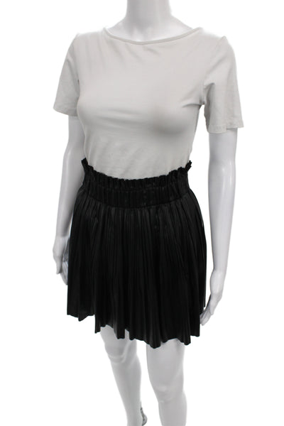 Zara Women Mini Black Knee Length Skirt Polyester Size S