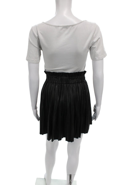 Zara Women Mini Black Knee Length Skirt Polyester Size S