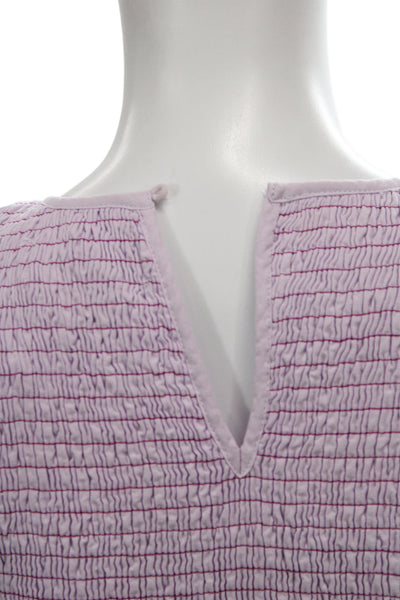 Pomander Place Womens Maxi Dress Purple Cotton Long Sleeve Button Size S