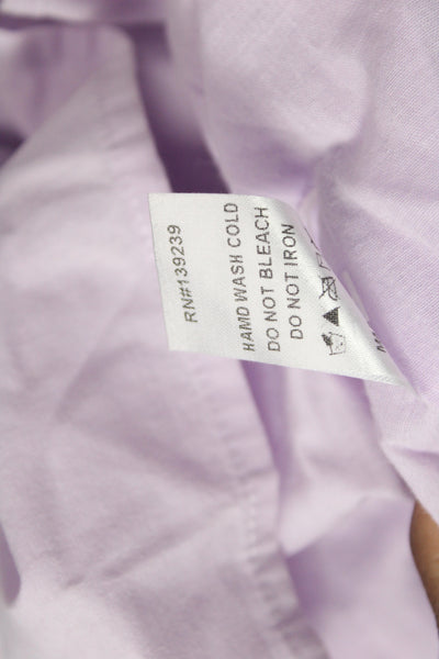 Pomander Place Womens Maxi Dress Purple Cotton Long Sleeve Button Size S