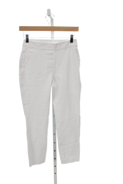 Spanx Womens Ankle Pants White Pull On Size S