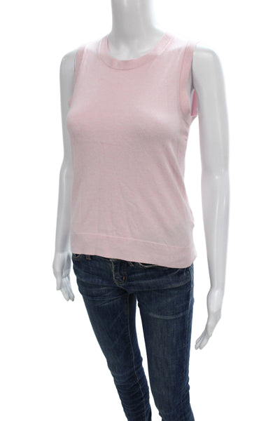J Crew Womens Basic Cotton Crewneck Tank Sleeveless Pink Size XS