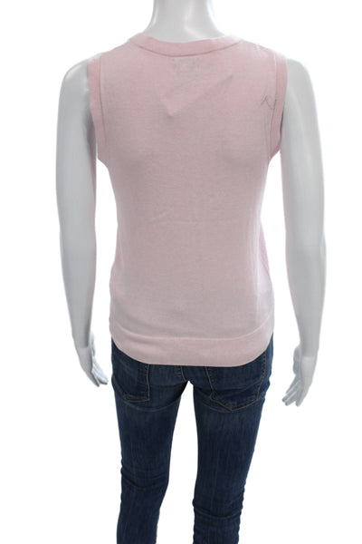 J Crew Womens Basic Cotton Crewneck Tank Sleeveless Pink Size XS