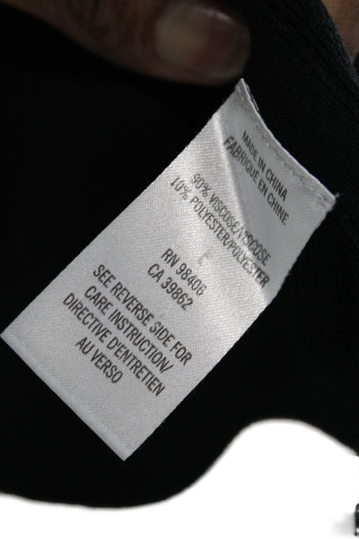 Theory Womens Straight Pencil Skirt Black Viscose Pull On Size PP