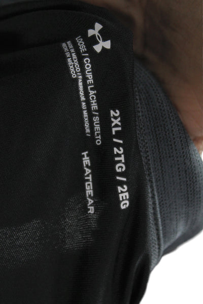 Under Armour Mens 1/2 Zipper Turtleneck Shirt Black Size Extra Extra Large