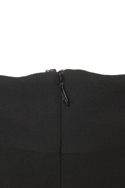 Black Halo Womens Off Shoulder Sleeveless Jumpsuit Black Zip Size S