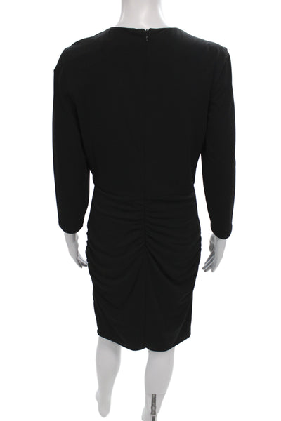 Belle Badgley Mischka Womens Sheath Dress Black 3/4 Sleeve Knee Length Size 10