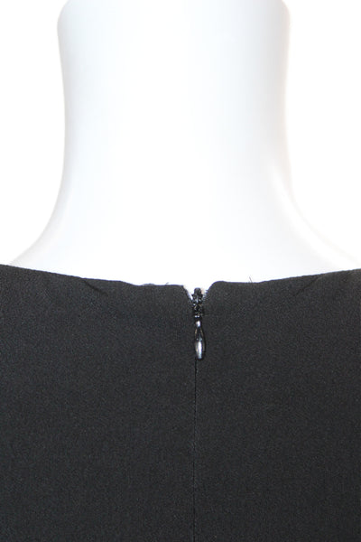 Belle Badgley Mischka Womens Sheath Dress Black 3/4 Sleeve Knee Length Size 10