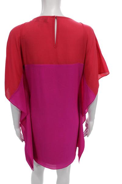 Belle Badgley Mischka Womens Pink Kaftan Dress Short Sleeve Size S