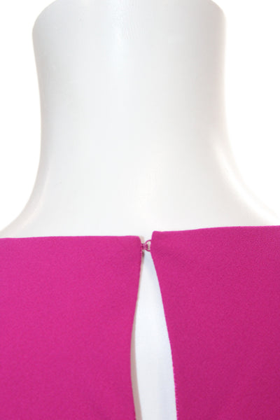 Belle Badgley Mischka Women Pink Lace Shift Cocktail Dress Sleeveless Size 4