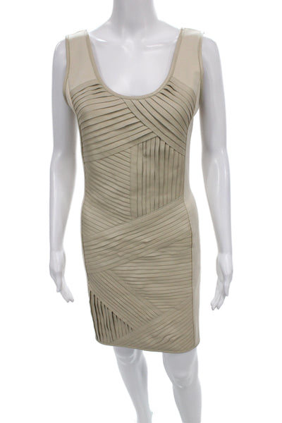 Mark & James by Badgley Mischka Women Bodycon Leather Cocktail Dress Size S