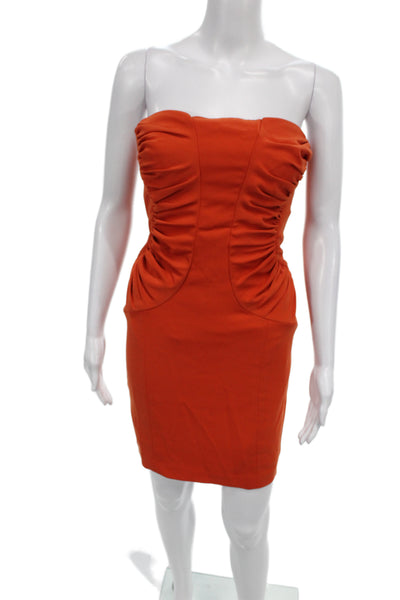 Mark & James by Badgley Mischka Women Bodycon Orange Sweetheart Dress Size 2