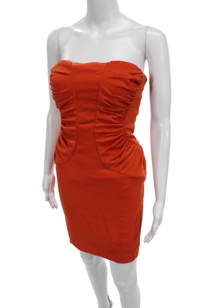 Mark & James by Badgley Mischka Women Bodycon Orange Sweetheart Dress Size 2