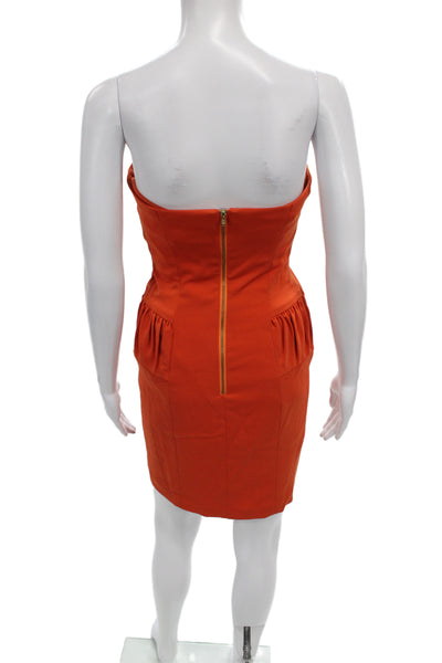 Mark & James by Badgley Mischka Women Bodycon Orange Sweetheart Dress Size 2