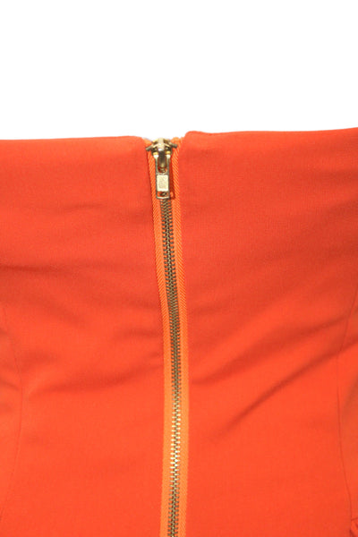 Mark & James by Badgley Mischka Women Bodycon Orange Sweetheart Dress Size 2