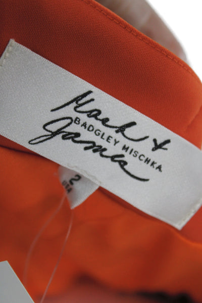Mark & James by Badgley Mischka Women Bodycon Orange Sweetheart Dress Size 2
