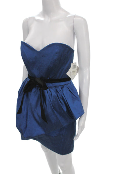 Mark & James by Badgley Mischka Womens Mini Dress Sweetheart Blue Size 6