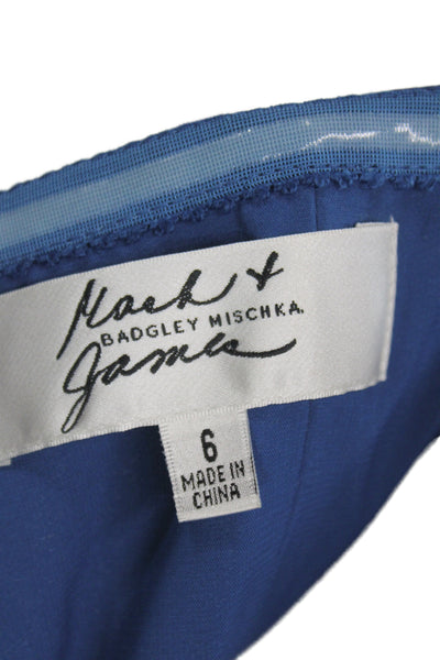 Mark & James by Badgley Mischka Womens Mini Dress Sweetheart Blue Size 6