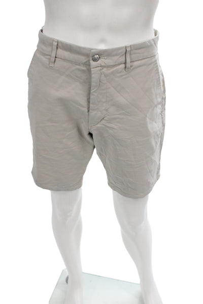 Joes Jeans Mens Chino Shorts Beige Button Closure 97% Cotton Size 32