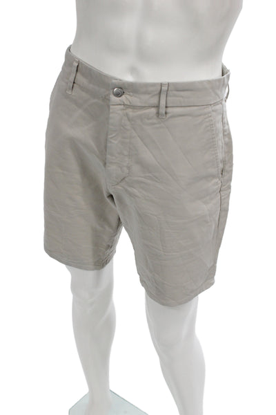 Joes Jeans Mens Chino Shorts Beige Button Closure 97% Cotton Size 32