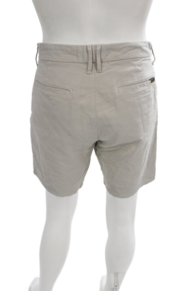 Joes Jeans Mens Chino Shorts Beige Button Closure 97% Cotton Size 32