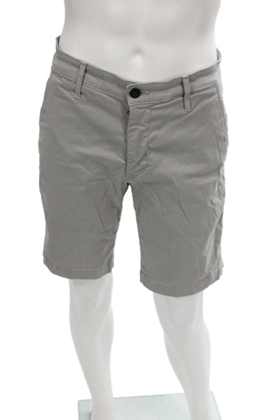 AG Adriano Goldschmied Mens Chino Shorts Gray Cotton Size 32