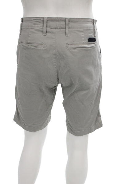AG Adriano Goldschmied Mens Chino Shorts Gray Cotton Size 32